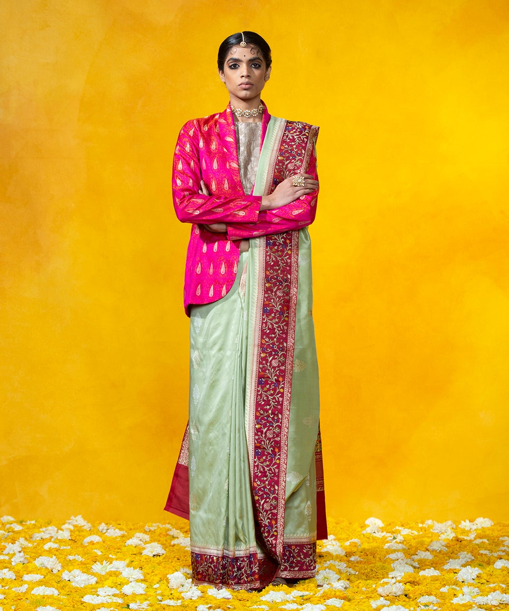 Pista_Green_Kadhwa_Booti_Ssare_With_Meenakari_Border_and_Pallu_WeaverStory_02