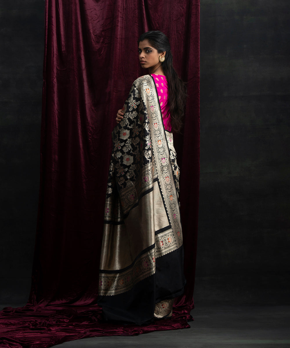 Black_Handloom_Pure_Katan_Silk_Banarasi_Saree_with_Kadhwa_Jangla_Meenakari_WeaverStory_03