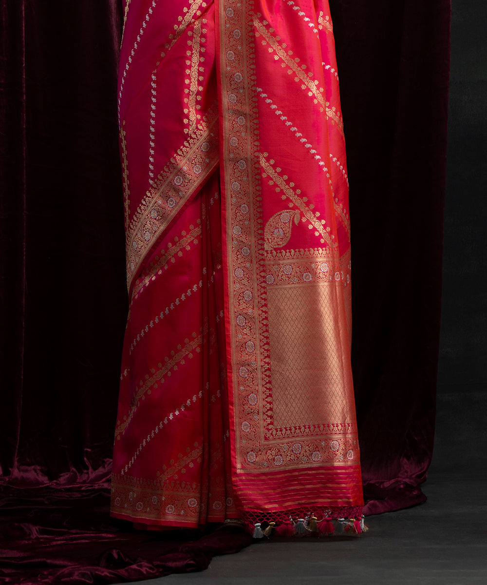 Handloom_Pink_And_Orange_Pure_Katan_Silk_Banarasi_Saree_with_Aada_Kadhwa_Jangla_WeaverStory_04