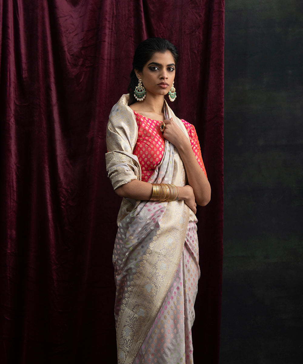 Grey_Handloom_Pure_Katan_Silk_Banarasi_Saree_with_Kadhwa_and_Reshmi_Booti_WeaverStory_01