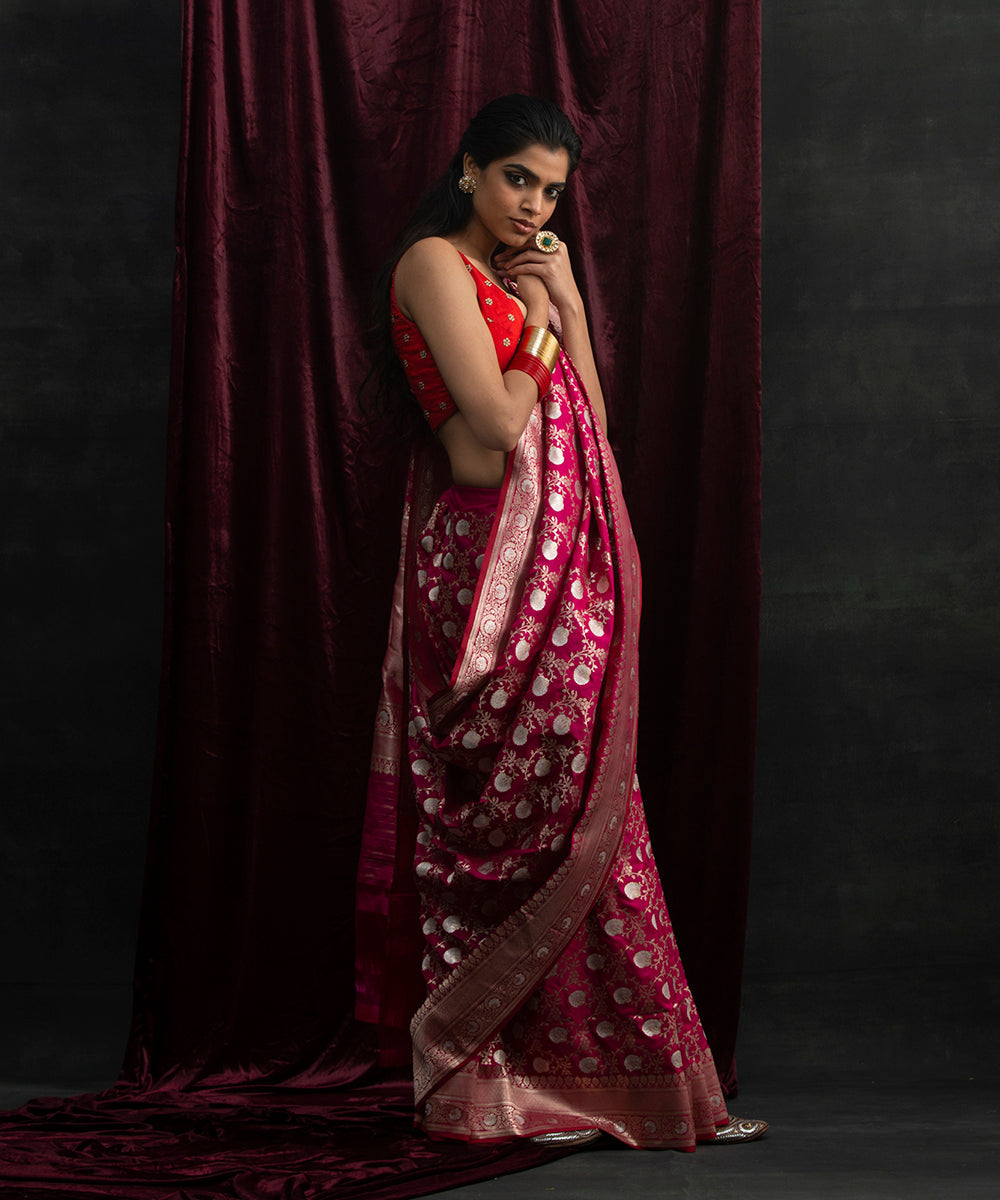 Handloom_Pink_Pure_Katan_Silk_Banarasi_Saree_with_Sona_Rupa_Bareek_Jangla_WeaverStory_02