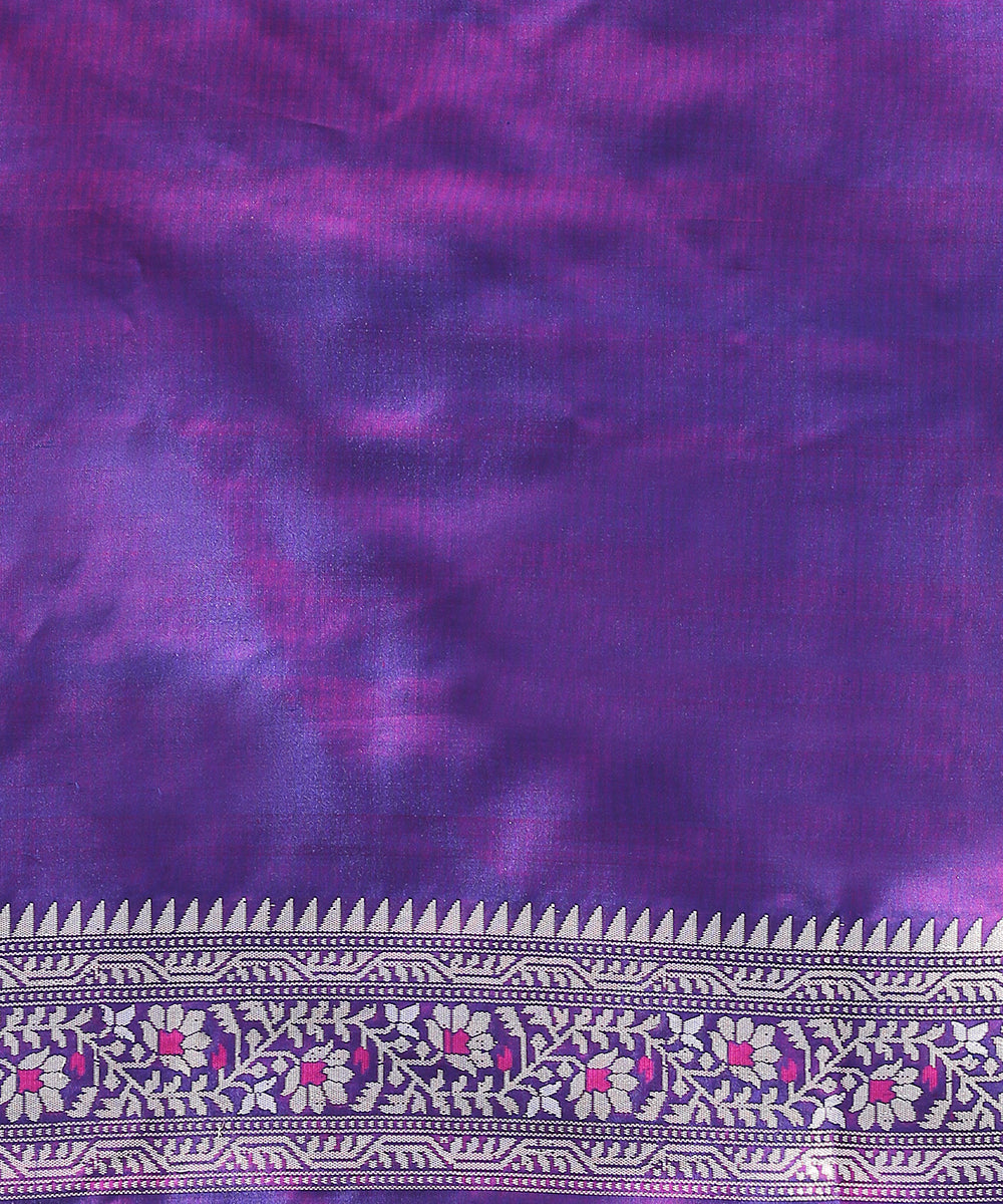 Handloom_Aqua_Kora_Silk_Banarasi_Saree_With_Olive_Broad_Border_WeaverStory_05