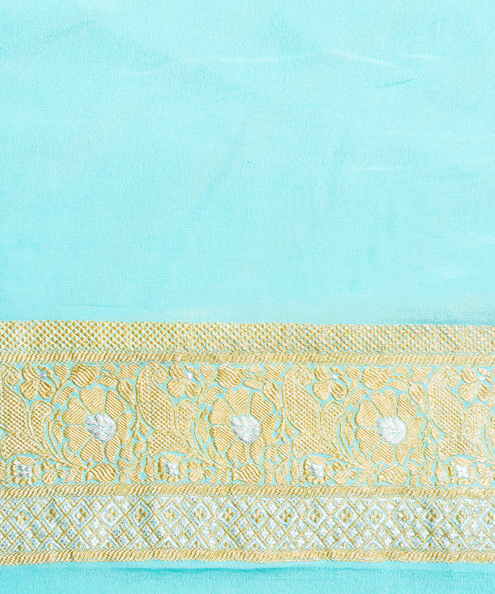 Ocean_Blue_Handloom_Kadhwa_Bel_Saree_In_Banarasi_Georgette_WeaverStory_05