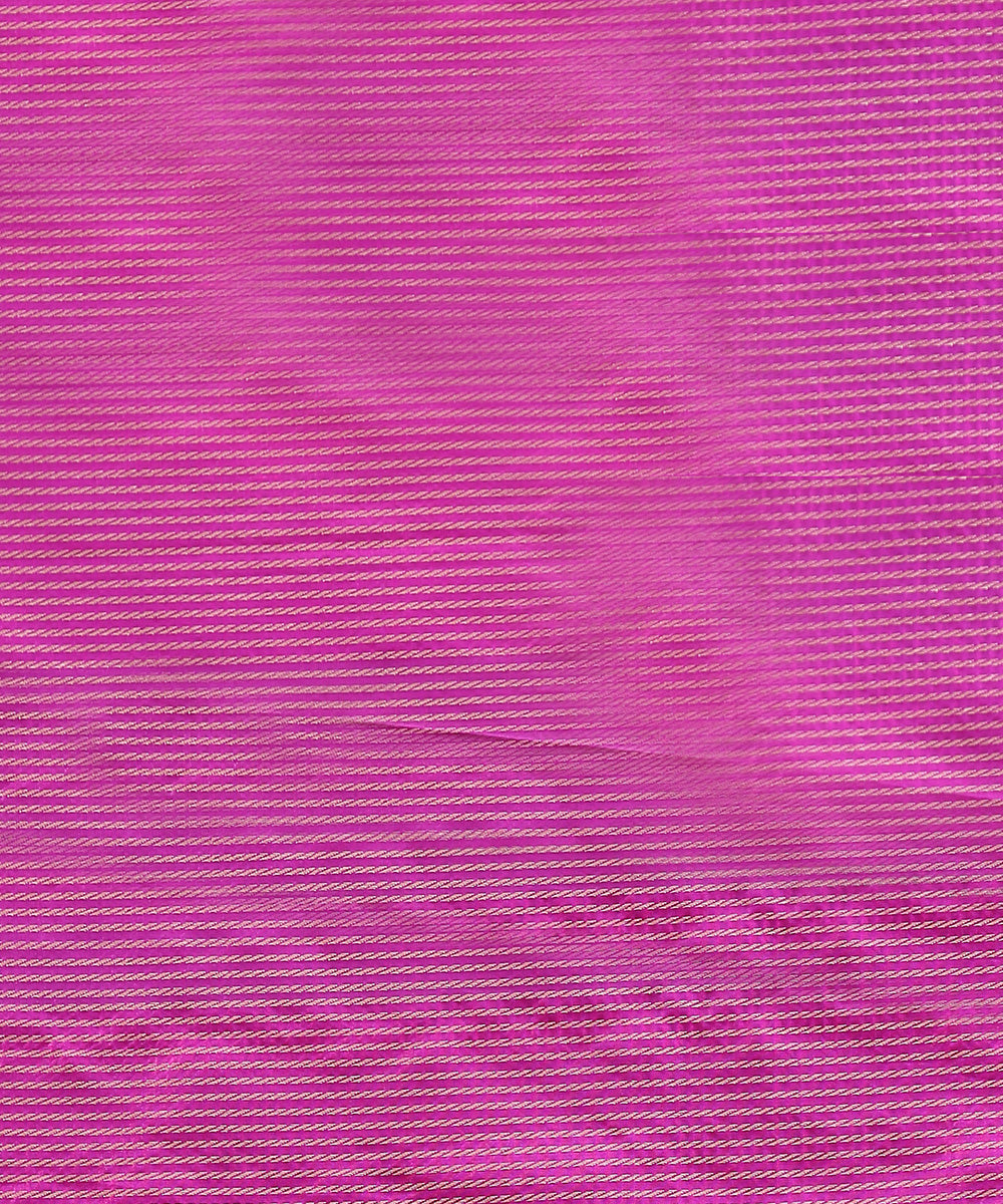 Handloom_Pink_Striped_Pure_Katan_Silk_Banarasi_Saree_With_Broad_Shikargah_Border_WeaverStory_05