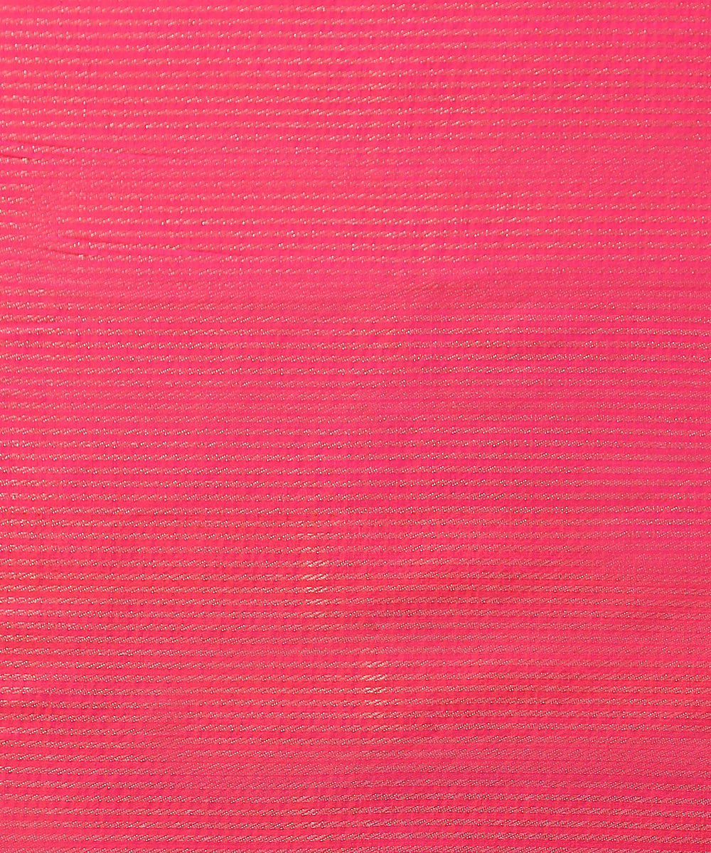 Pink_And_Orange_Handloom_Dual_Tone_Striped_Pure_Katan_Silk_Banarasi_Saree_With_Broad_Shikargah_Border_WeaverStory_05