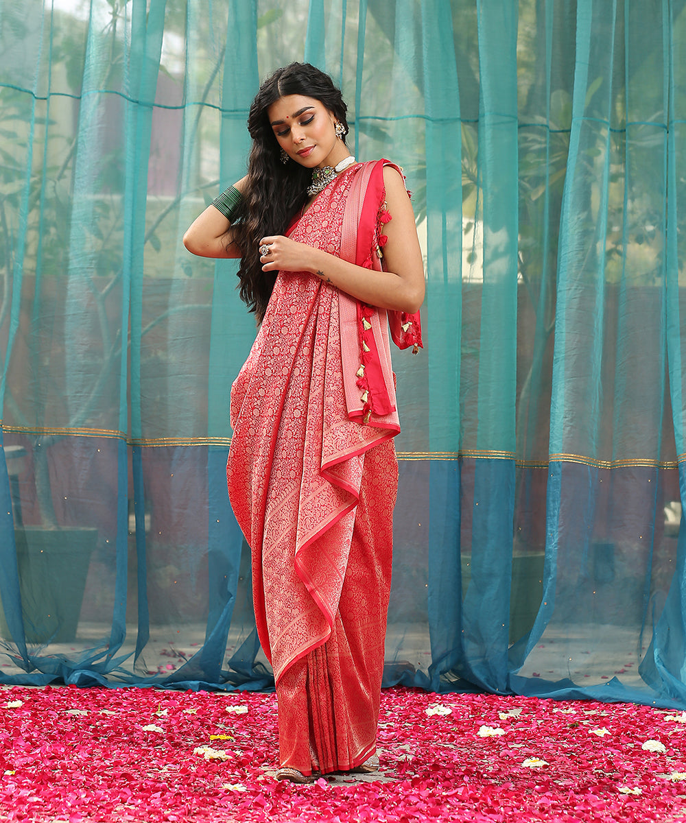 Handloom_Red_Brocade_Shikargah_Pure_Katan_Silk_Banarasi_Saree_WeaverStory_02