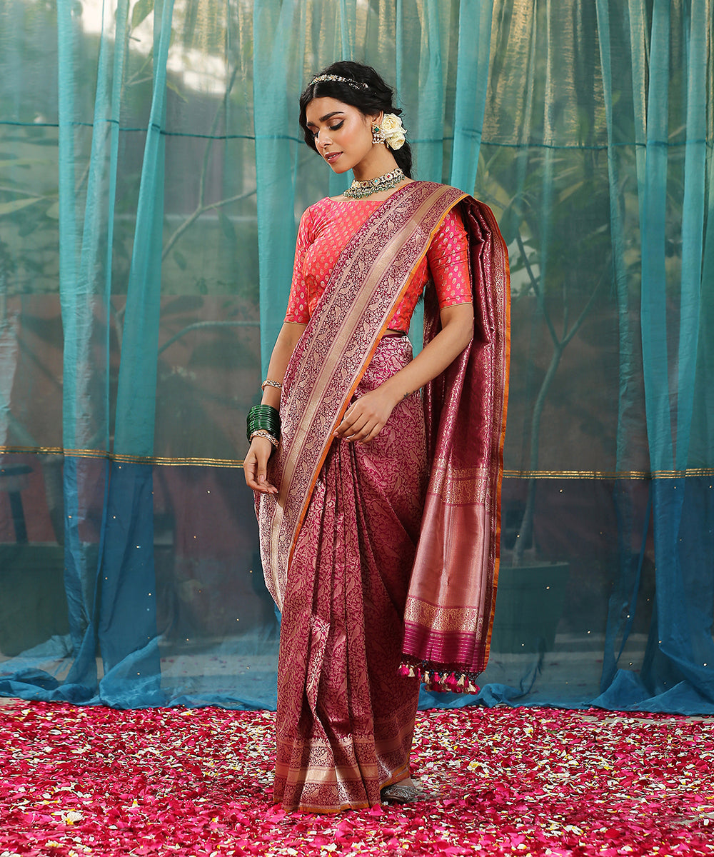 Handloom_Purple_Pure_Katan_Silk_Brocade_Shikargah_Banarasi_Saree_With_Birds_WeaverStory_02
