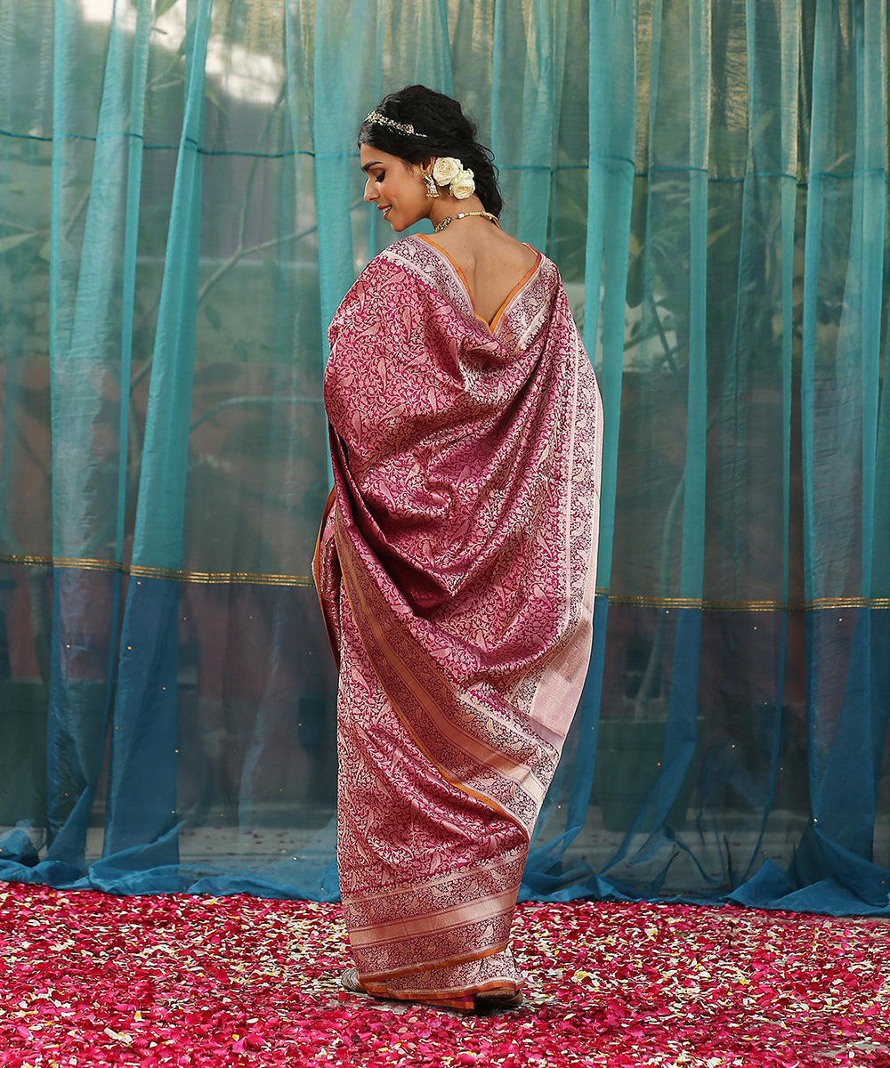 Handloom_Purple_Pure_Katan_Silk_Brocade_Shikargah_Banarasi_Saree_With_Birds_WeaverStory_03