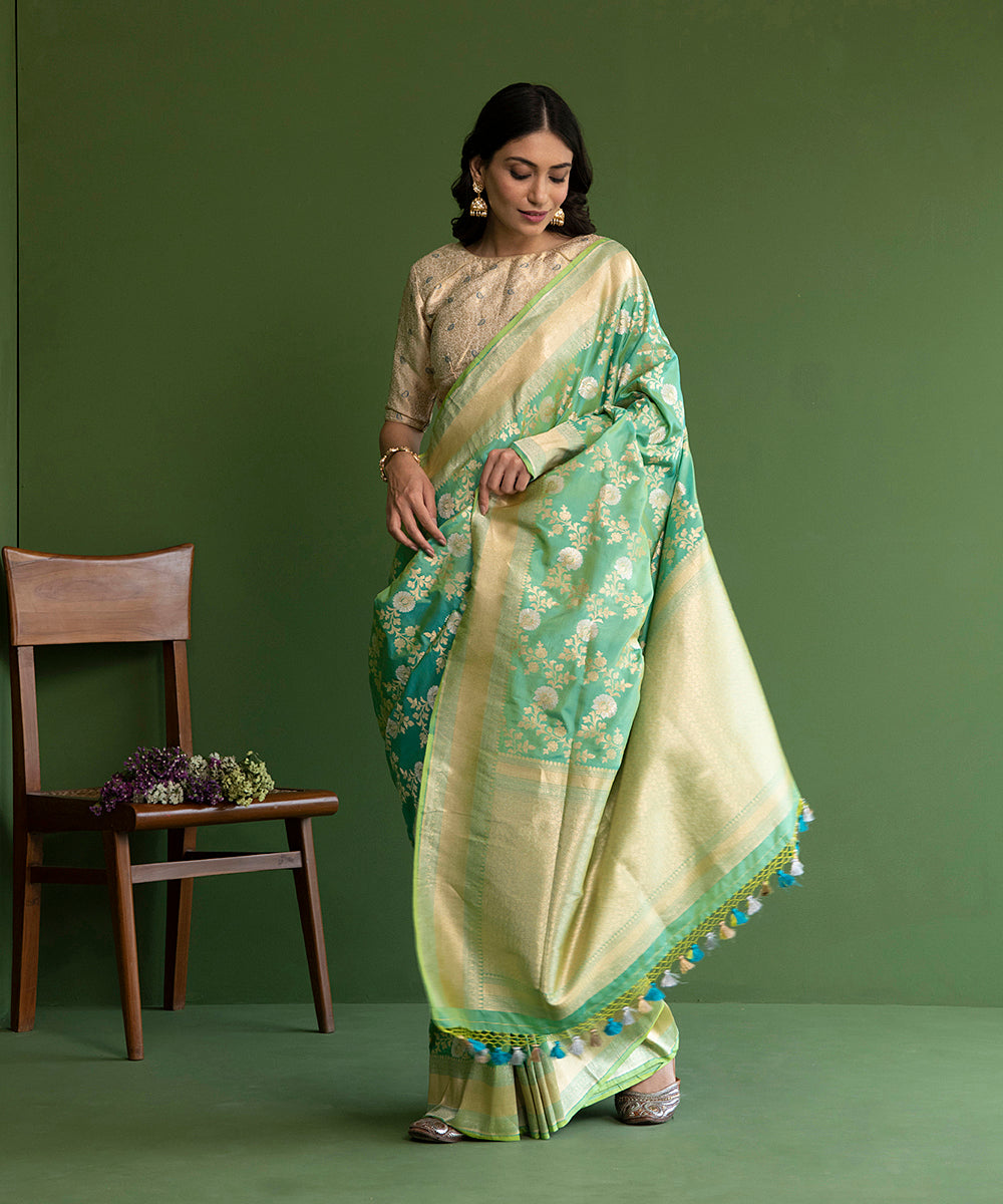 Aqua_Green_Handloom_Sona_Rupa_Jaal_Banarasi_Saree_with_Cutwork_Weave_WeaverStory_02