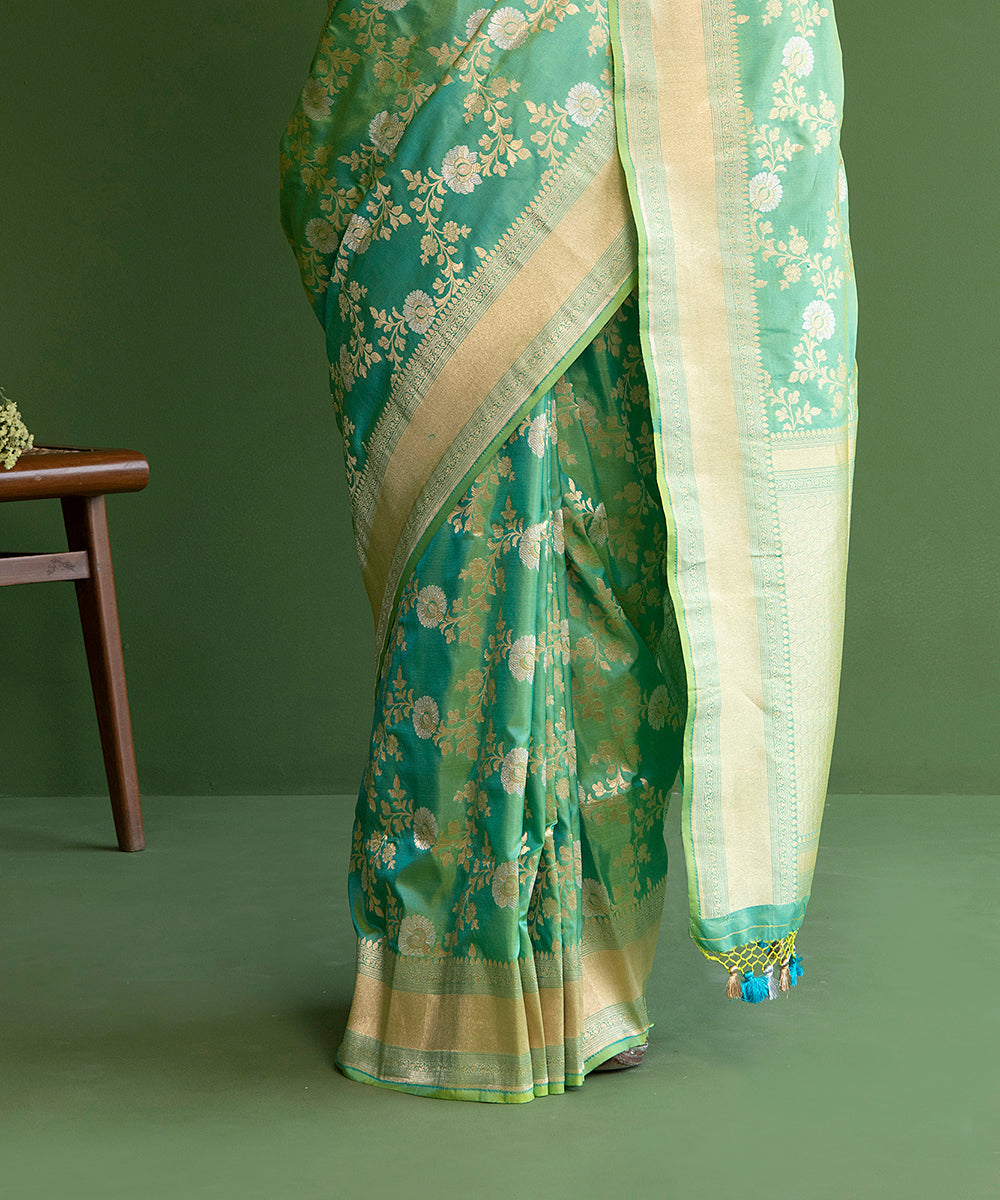 Aqua_Green_Handloom_Sona_Rupa_Jaal_Banarasi_Saree_with_Cutwork_Weave_WeaverStory_04