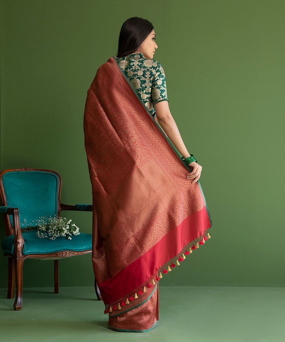 Red_Handloom_Pure_Katan_Silk_Banarasi_Saree_with_Antique_Zari_Mehraab_Jaal_WeaverStory_03