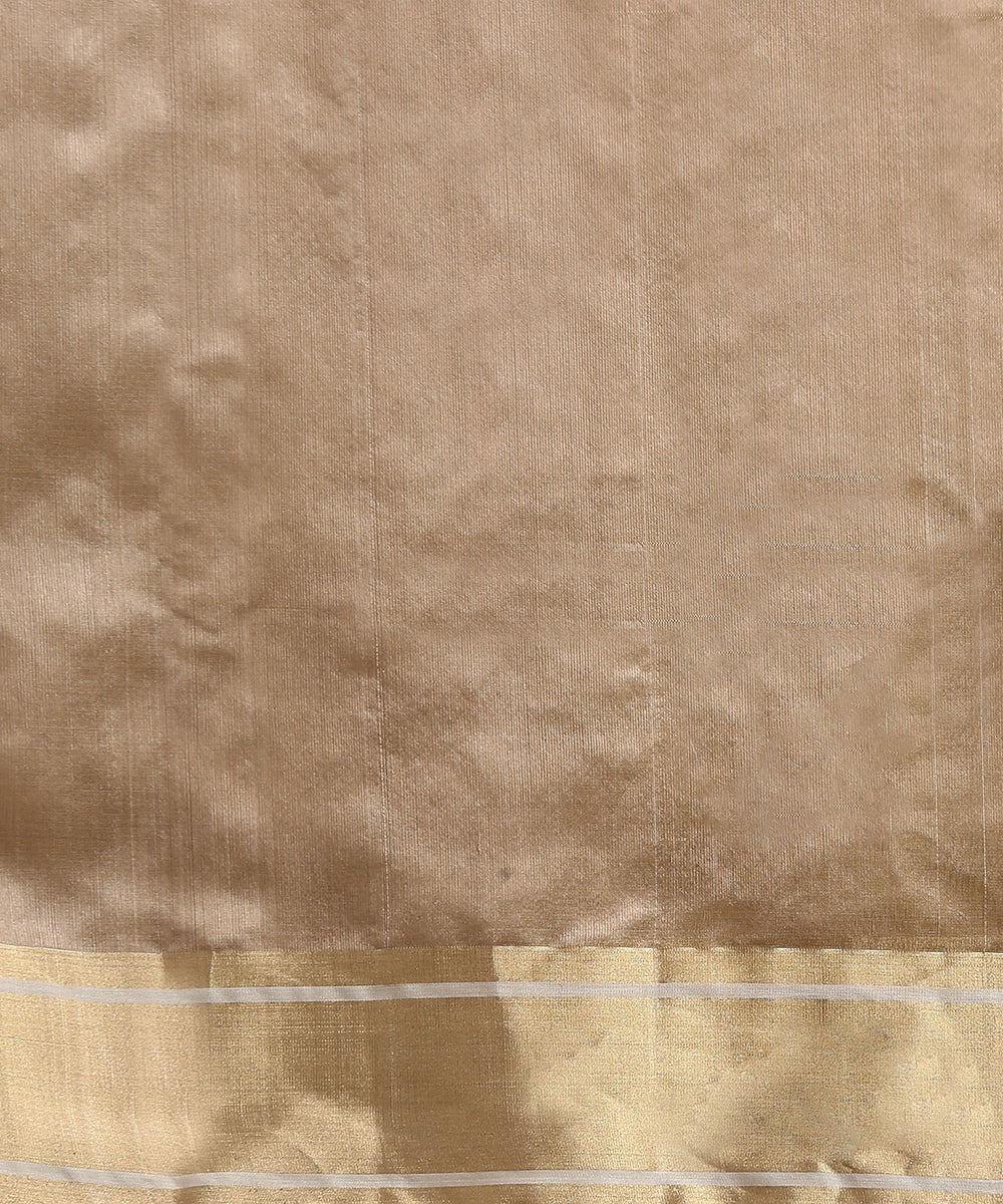 Golden_Beige_Handloom_Chanderi_Silk_Saree_With_Sunflower_Booti_WeaverStory_05