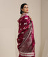 Plum_Handloom_Chanderi_Silk_Saree_With_Nandi_Motifs_In_Silver_Zari_WeaverStory_01