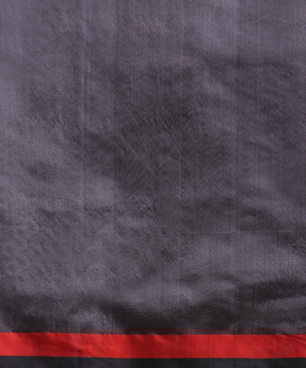 Charcoal_Handloom_Chanderi_Silk_Saree_With_Floral_Boota_And_Resham_Border_WeaverStory_05