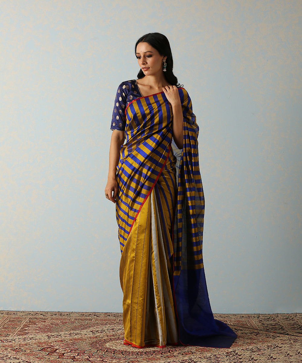 Handloom_Musatrd_And_Purple_Striped_Chanderi_Silk_Saree_WeaverStory_02