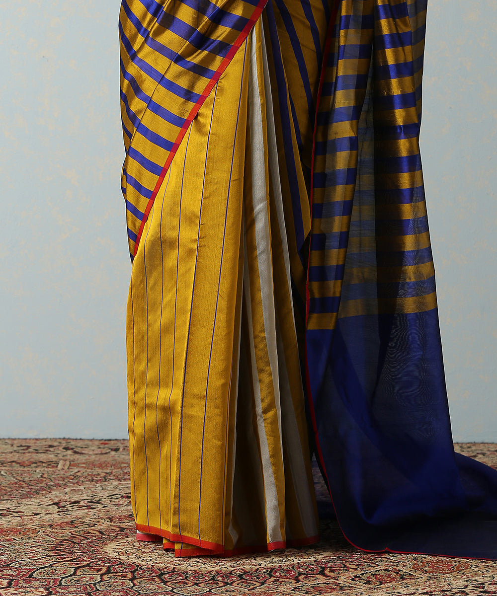 Handloom_Musatrd_And_Purple_Striped_Chanderi_Silk_Saree_WeaverStory_04