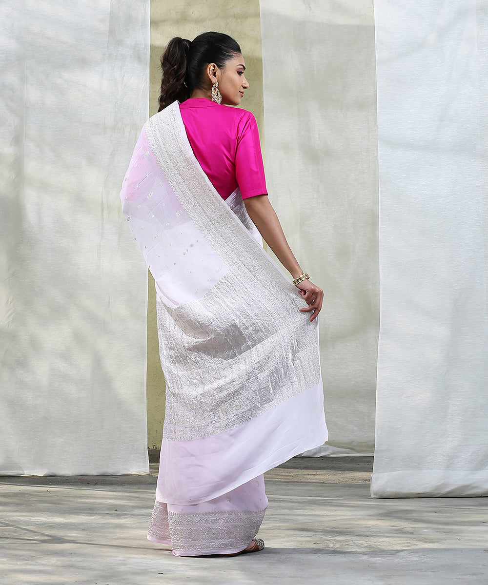 Handloom_Pink_Ombre_Dyed_Banarasi_Georgette_Saree_with_Cutwork_Weave_WeaverStory_03