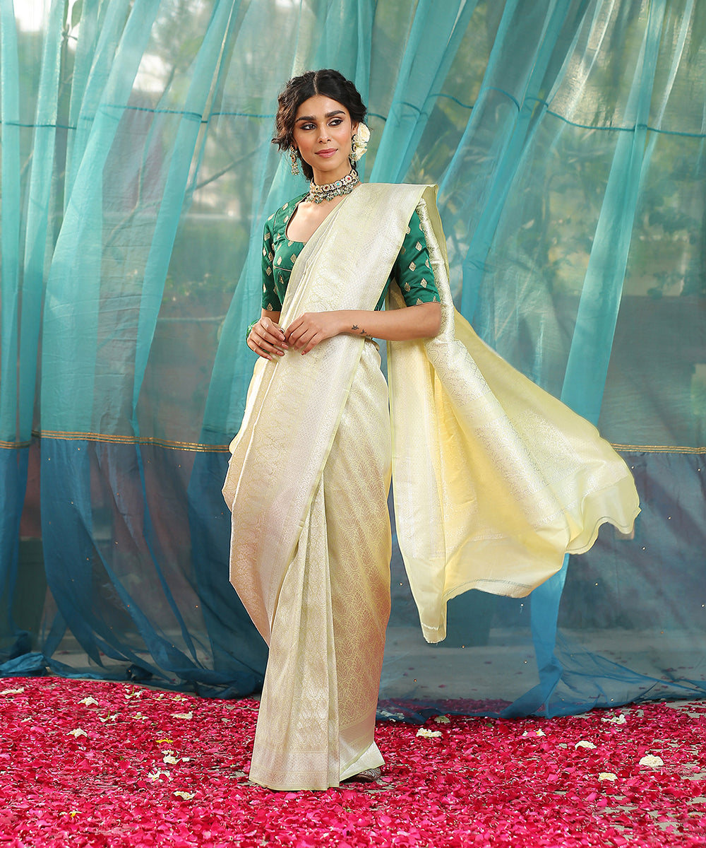 Handloom_Lime_Green_Pure_Katan_Silk_Silver_Kimkhab_Banarasi_Saree_WeaverStory_02