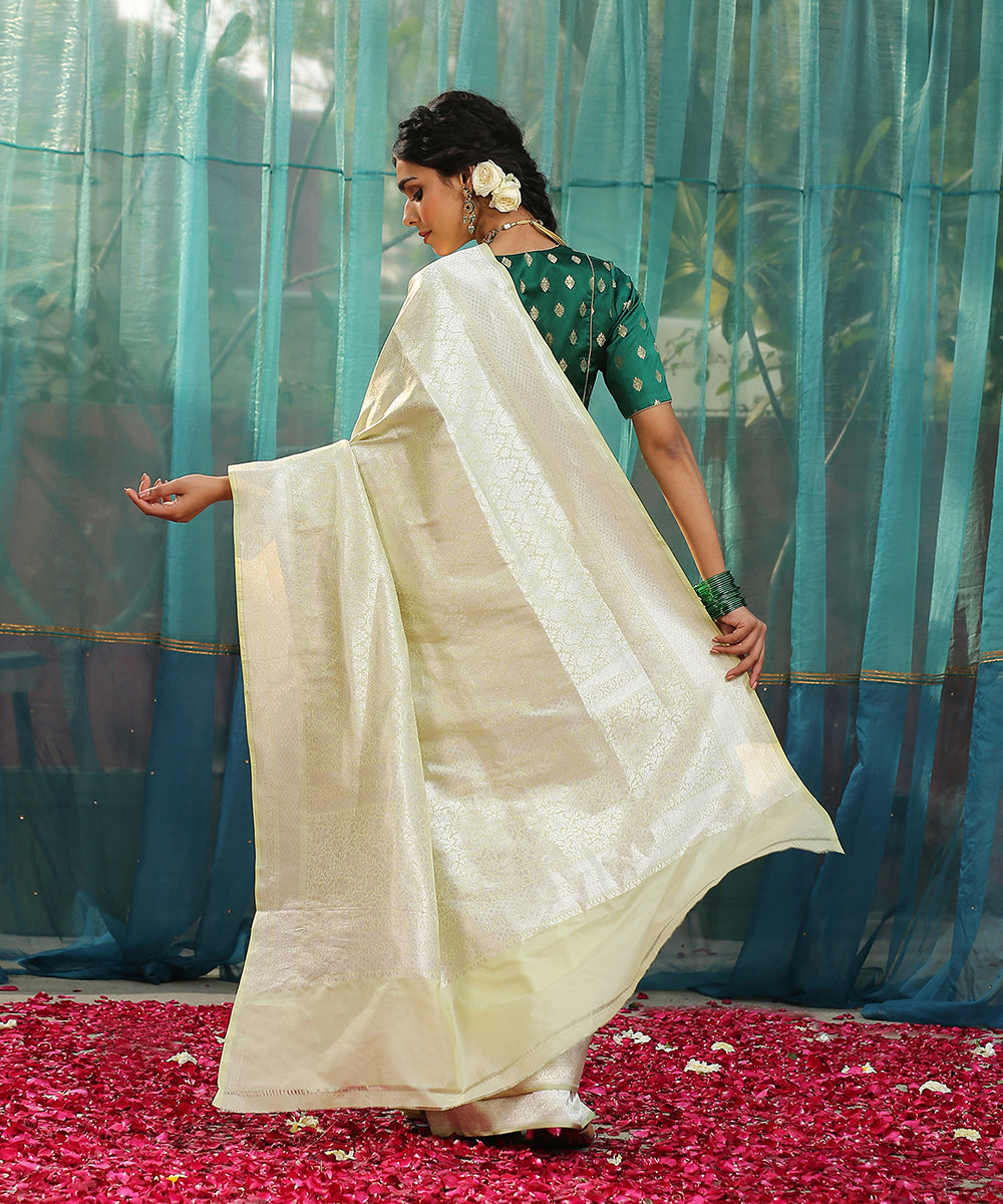 Handloom_Lime_Green_Pure_Katan_Silk_Silver_Kimkhab_Banarasi_Saree_WeaverStory_03