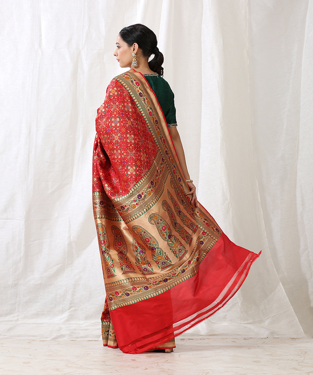 Handloom_Red_Pure_Katan_Silk_Double_Warp_Banarasi_Patola_Saree_WeaverStory_03