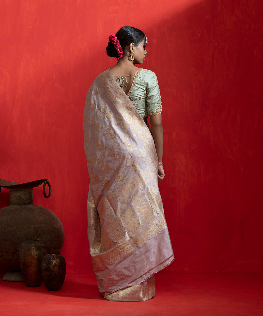 Handloom_Lavender_Pure_Katan_Silk_Banarasi_Saree_Sona_Rupa_Kadhwa_Jangla_With_Pink_Meenakari_WeaverStory_03