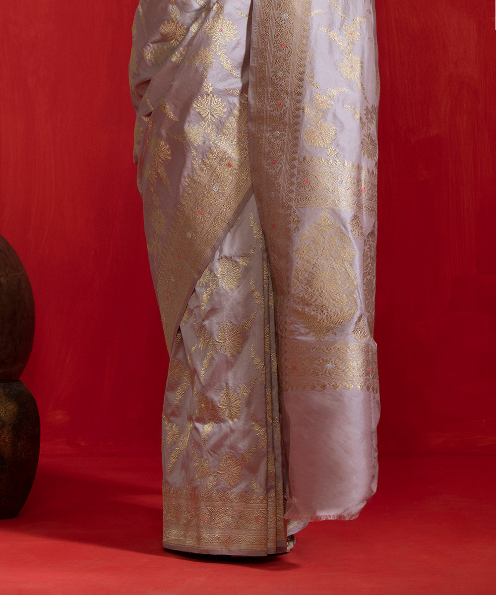 Handloom_Lavender_Pure_Katan_Silk_Banarasi_Saree_Sona_Rupa_Kadhwa_Jangla_With_Pink_Meenakari_WeaverStory_04