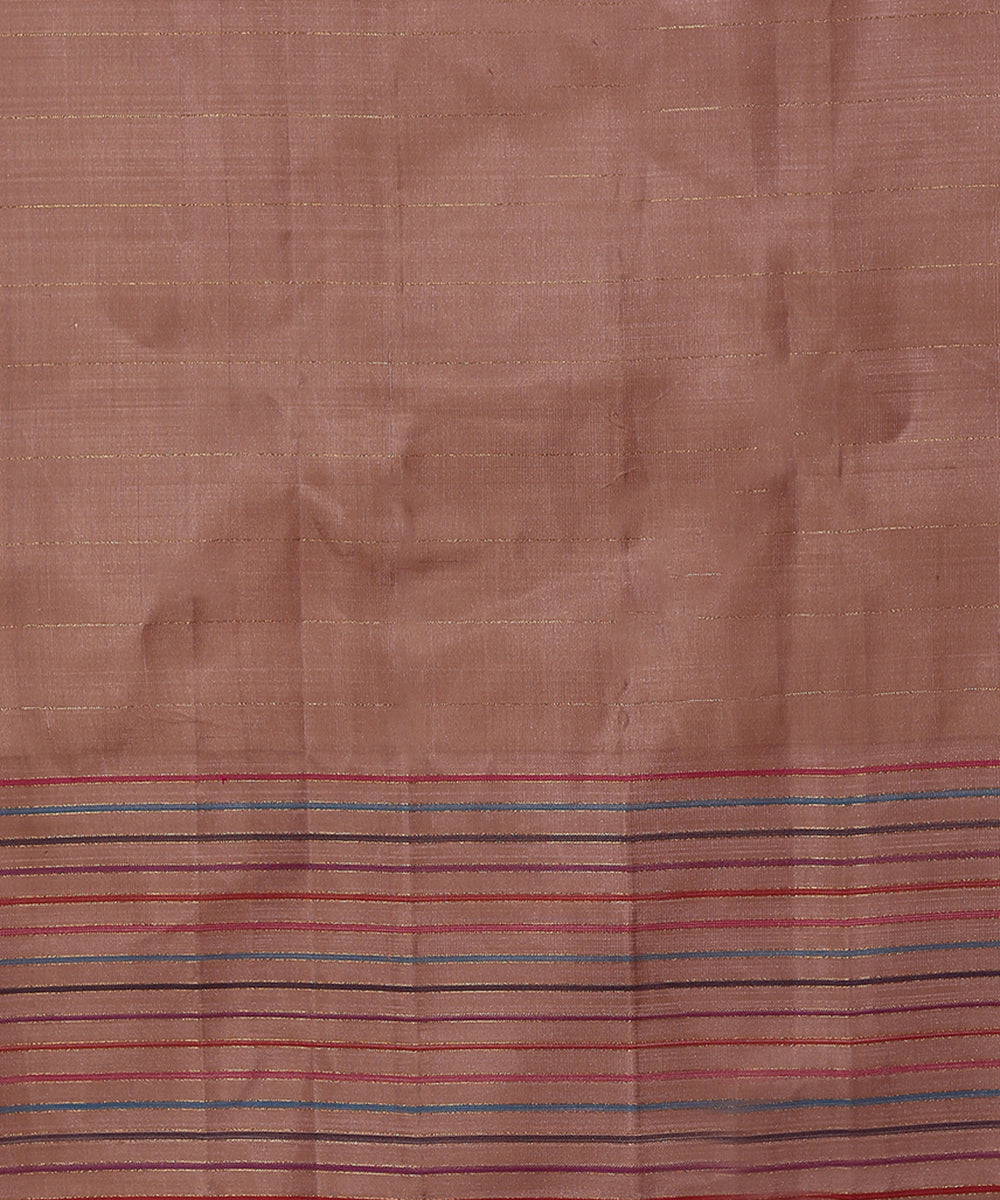 Handloom_Yellow_Pure_Silk_Kanjivaram_Saree_With_Beige_Colorful_Stripes_Border_WeaverStory_05