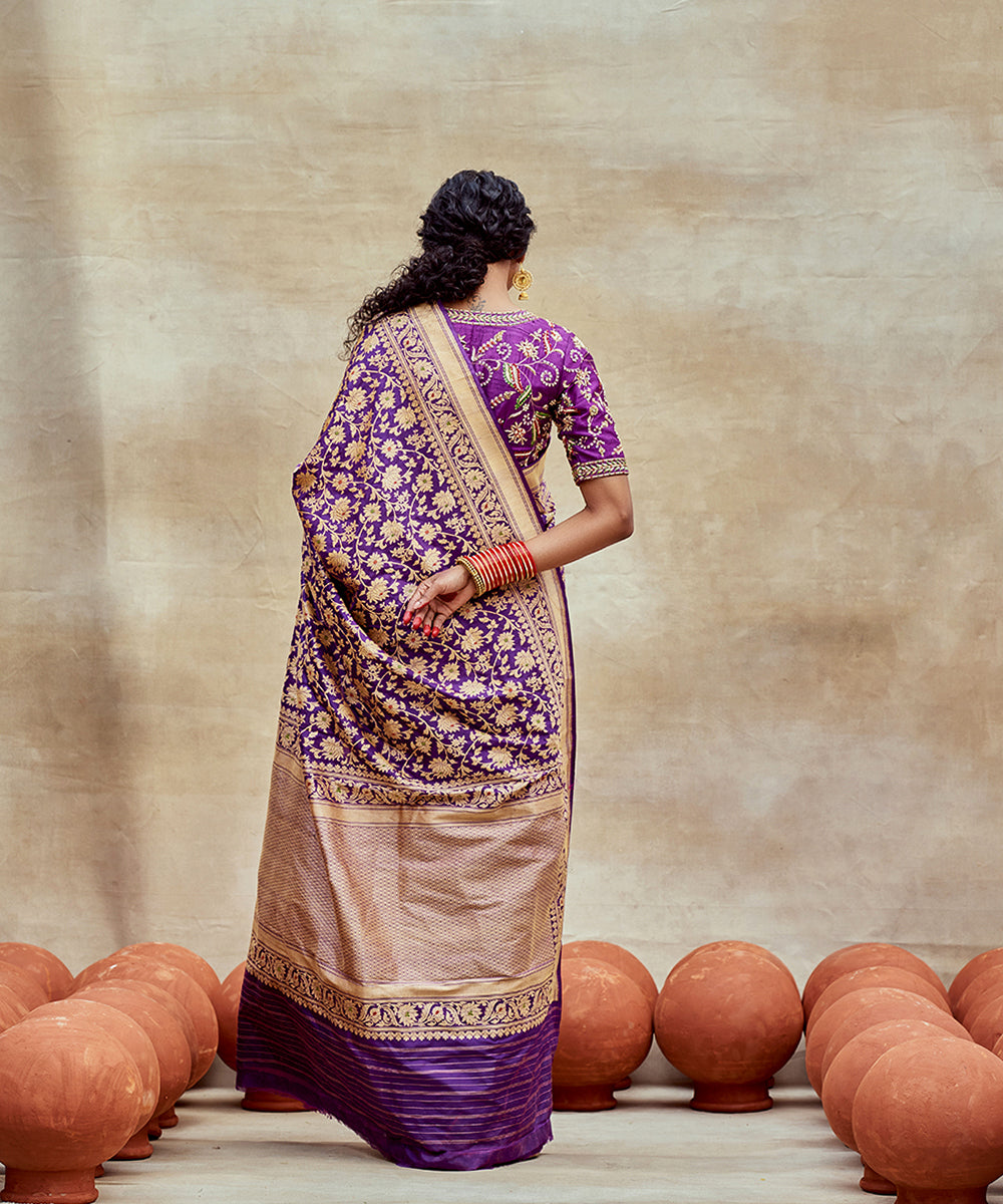 Handloom_Purple_Pure_Katan_Silk_Banarasi_Saree_With_Intricate_Meenakari_WeaverStory_06