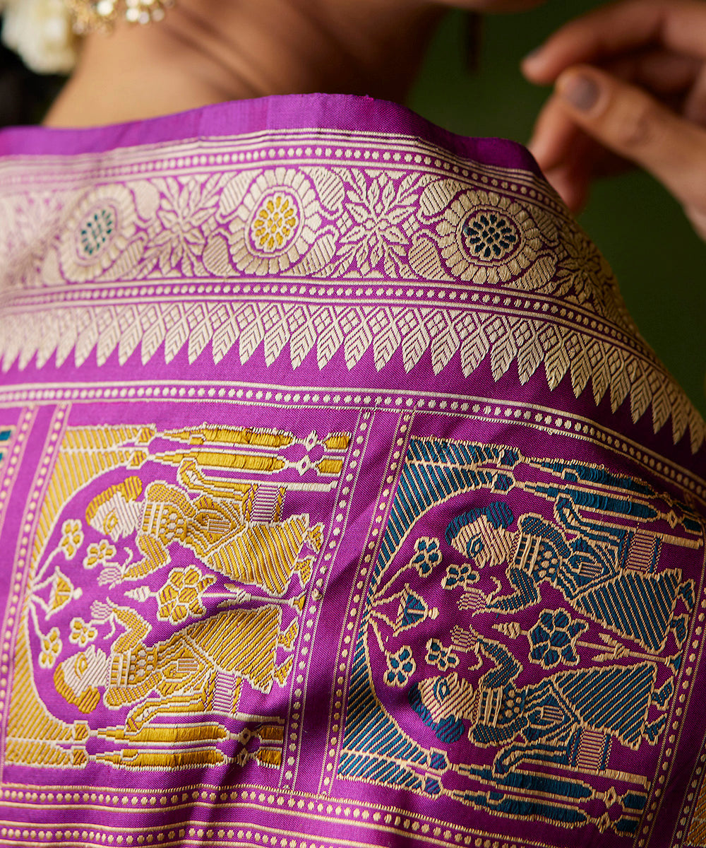 Purple_Handloom_Pure_Malda_Silk_Banarasi_Baluchari_Saree_With_Paisley_Motifs_WeaverStory_05