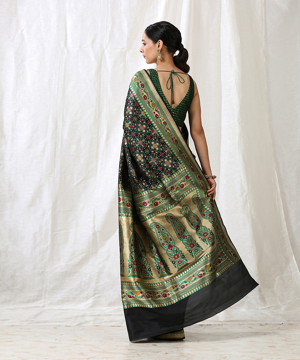 Black_Handloom_Double_Warp_Pure_Katan_Silk_Banarasi_Patola_Saree_WeaverStory_03