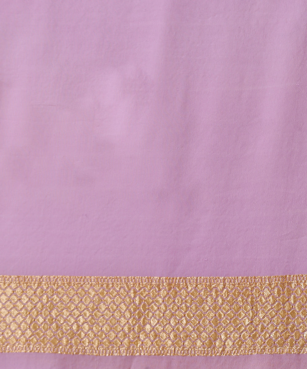 Handloom_Lavender_Georgette_Banarasi_Saree_with_Sona_Rupa_Jaal_WeaverStory_05