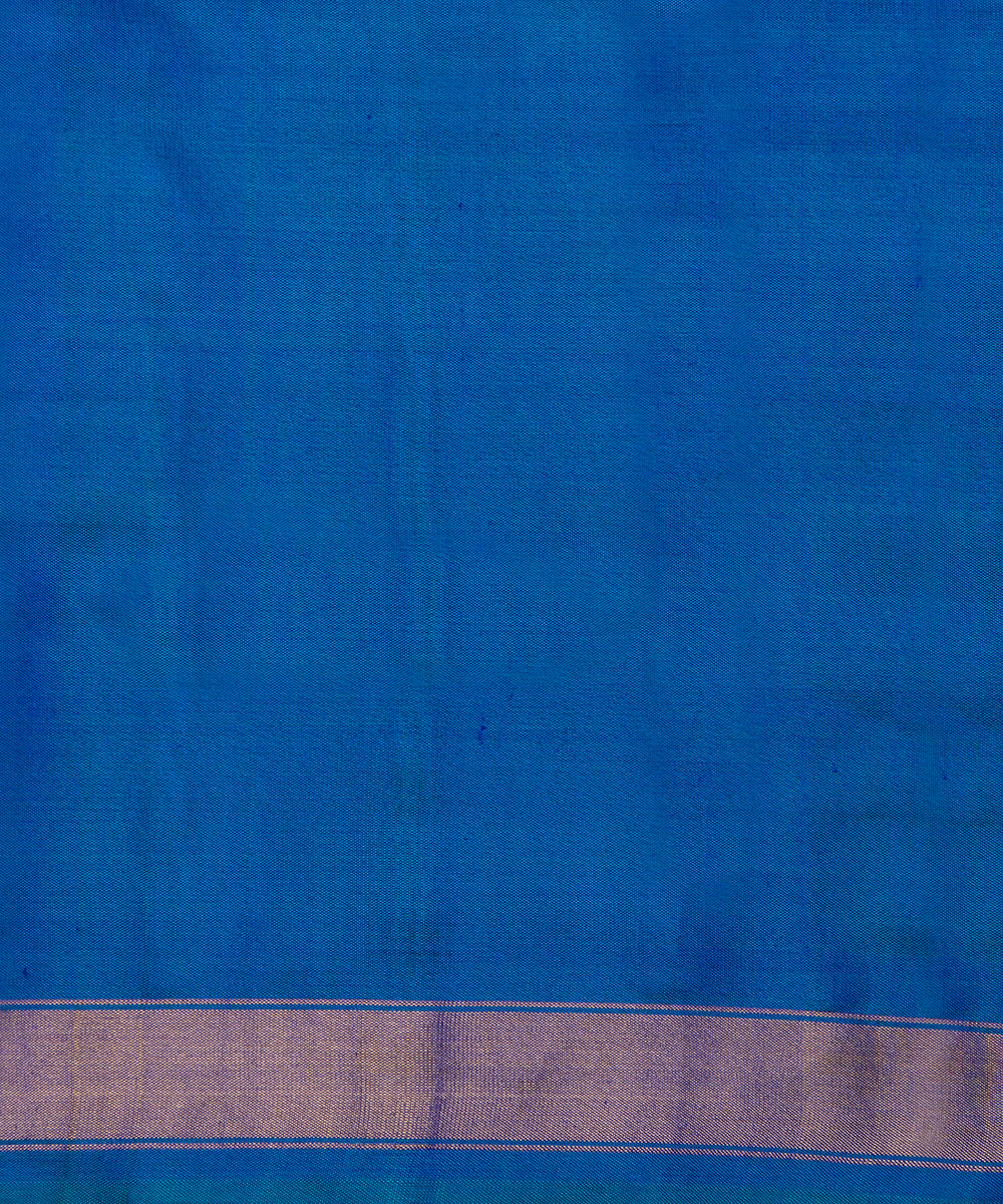 Handloom_Blue_Single_Ikat_Weft_Dyed_Mulberry_Silk_Patola_Saree_With_Royal_Blue_Border_WeaverStory_05