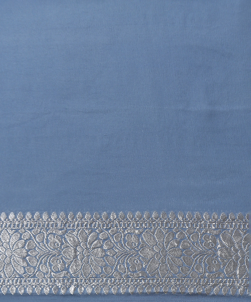 Blue_Handloom_Cutwork_Georgette_Banarasi_Saree_With_Silver_Zari_WeaverStory_05