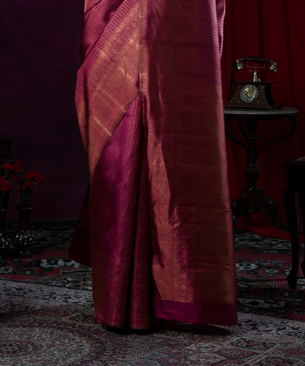 Handloom_Wine_Brocade_Weave_Pure_Silk_Kanjivaram_Saree_WeaverStory_04
