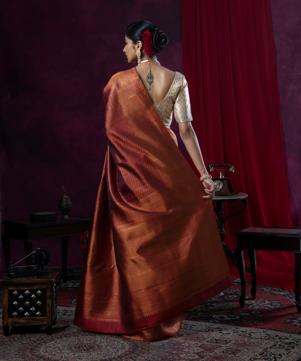 Maroon_Handloom_Brocade_Pure_Silk_Kanjivaram_Saree_WeaverStory_03