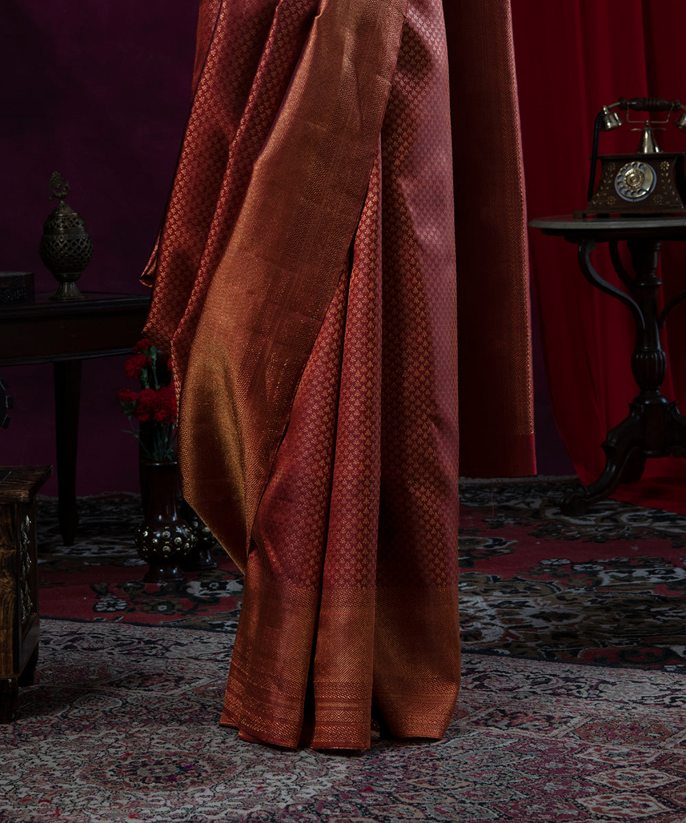 Maroon_Handloom_Brocade_Pure_Silk_Kanjivaram_Saree_WeaverStory_04