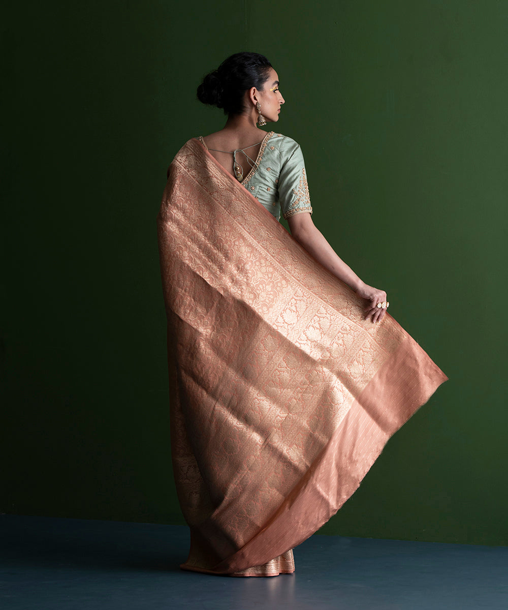 Handloom_Peach_Pure_Katan_Silk_Kimkhab_Banarasi_Saree_With_Kadhwa_Border_WeaverStory_03