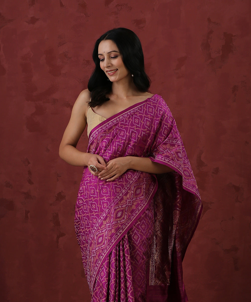 Purple_Handloom_Pure_Katan_Silk_Ektara_Jamdani_Banarasi_Saree_WeaverStory_01