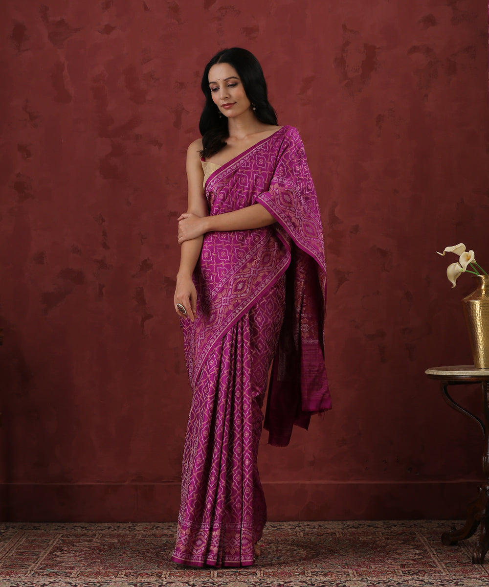 Purple_Handloom_Pure_Katan_Silk_Ektara_Jamdani_Banarasi_Saree_WeaverStory_02