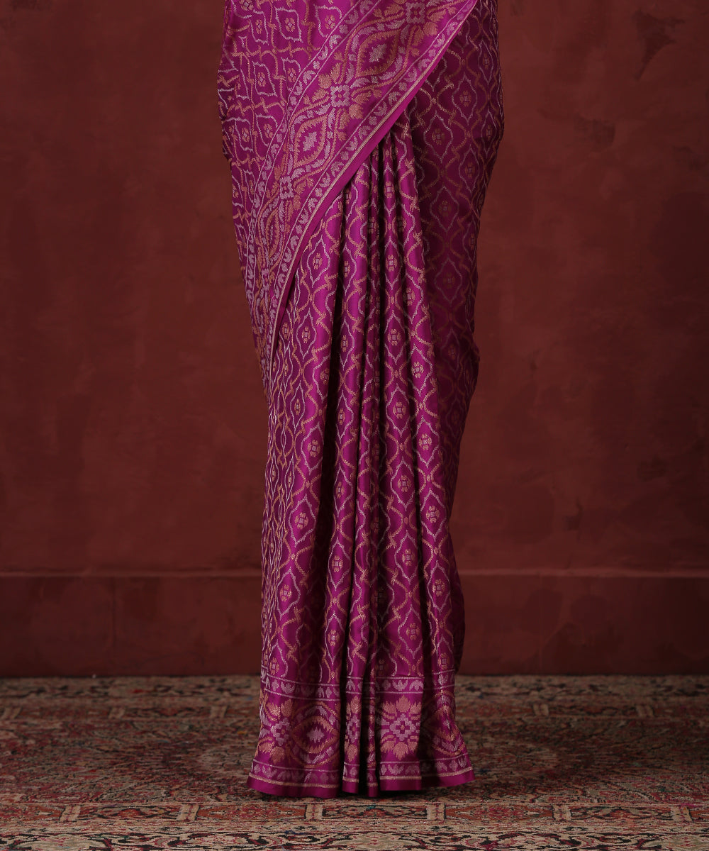 Purple_Handloom_Pure_Katan_Silk_Ektara_Jamdani_Banarasi_Saree_WeaverStory_04