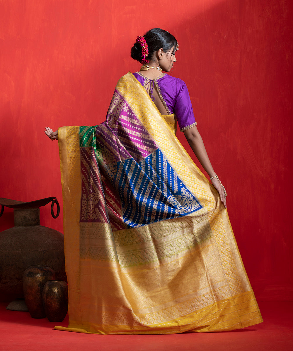 Peacock_Blue_Handloom_Pure_Katan_Silk_Banarasi_Saree_With_Rangkaat_Pallu_WeaverStory_03
