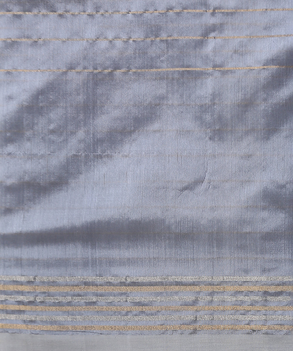 Blue_Handloom_Chanderi_Silk_Saree_With_Zari_Checks_And_Flower_Motifs_WeaverStory_05