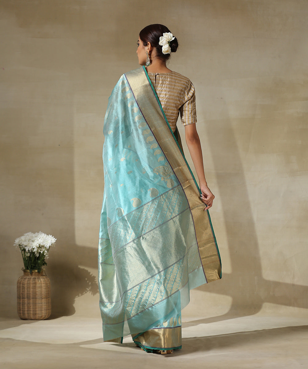 Light_Blue_Handloom_Chanderi_Silk_Saree_With_Paisley_Woven_All_Over_And_Paisley_Border_WeaverStory_03