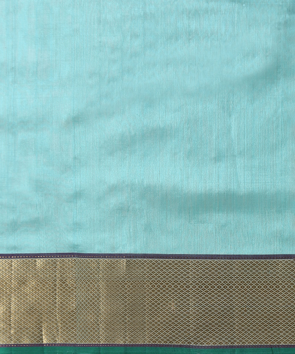 Light_Blue_Handloom_Chanderi_Silk_Saree_With_Paisley_Woven_All_Over_And_Paisley_Border_WeaverStory_05