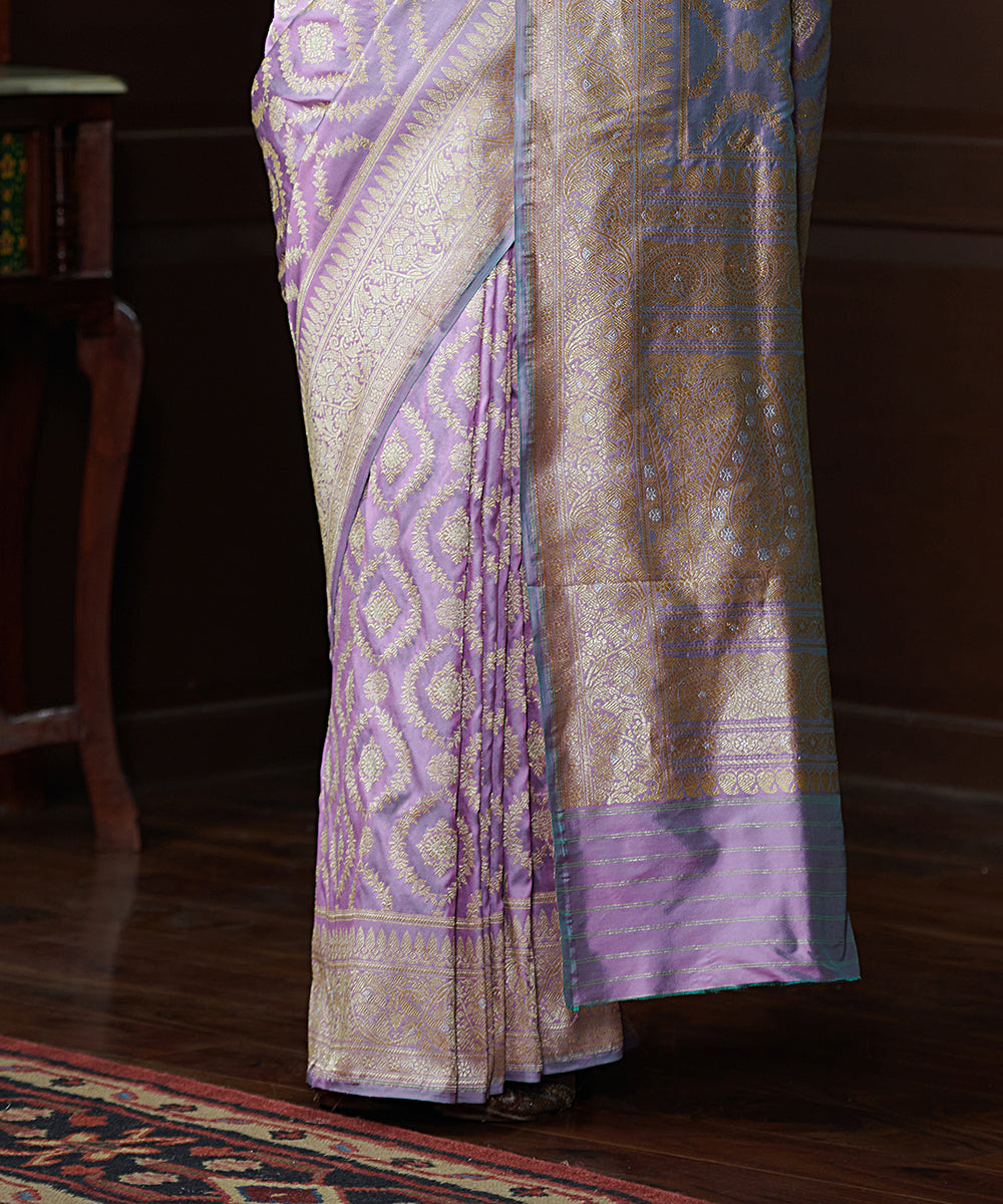 Handloom_Pastel_Mauve_Handloom_Banarasi_Jangla_Saree_With_Silver_Meenakari_WeaverStory_04