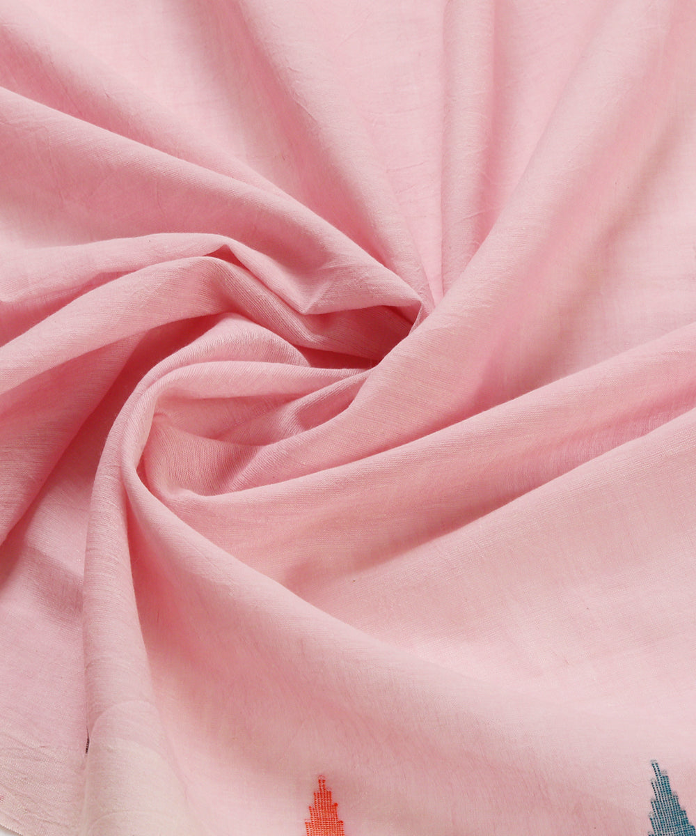 Handloom_Baby_Pink_Cotton_Jamdani_Saree_With_Duck_Motifs_On_Pallu_WeaverStory_06