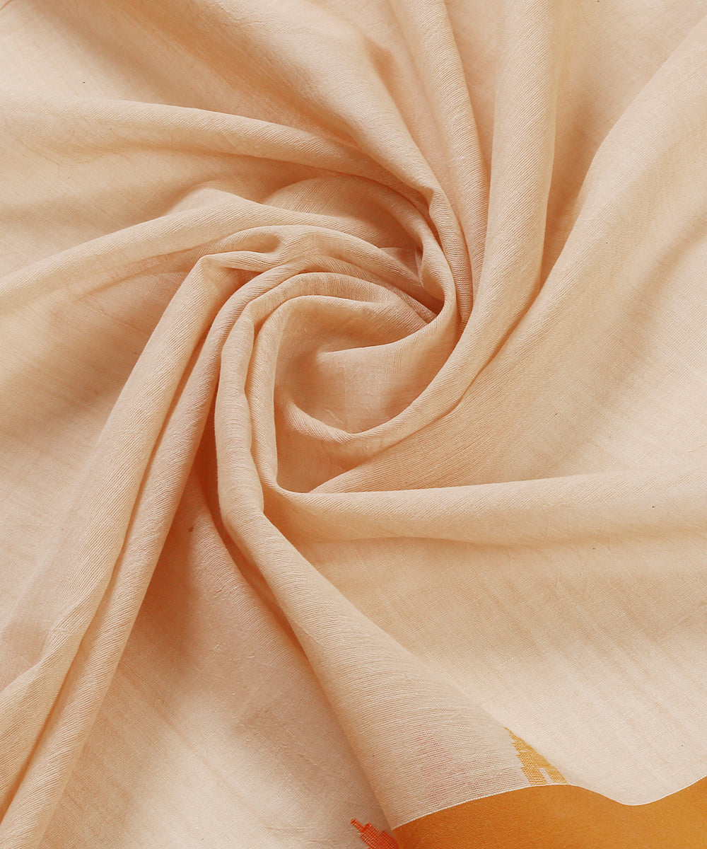 Handloom_Beige_Colour_Cotton_Jamdani_Saree_With_Box_Stripe_Woven_On_Pallu_WeaverStory_06