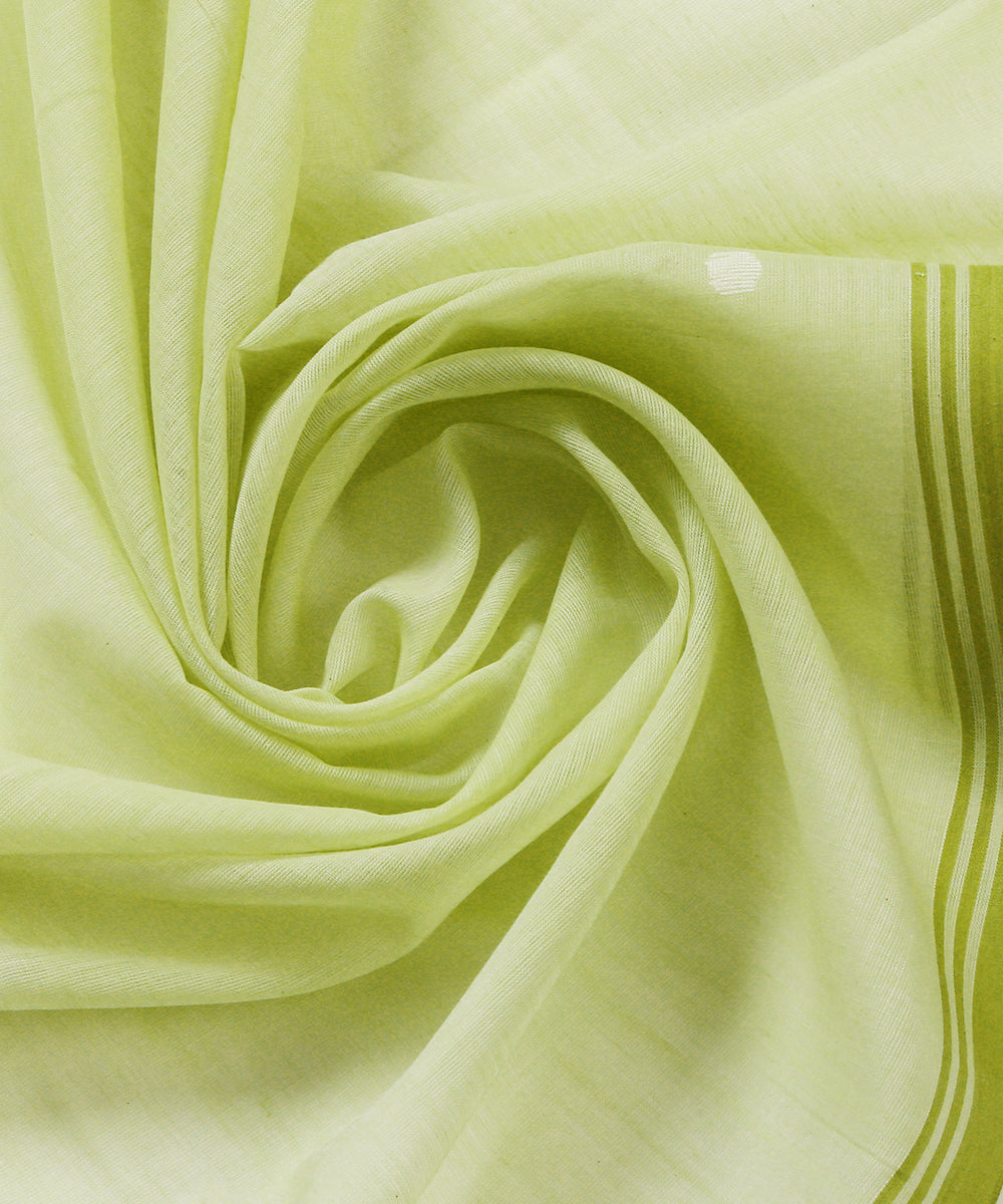 Mint_Green_Handloom_Cotton_Jamdani_Saree_With_White_Polka_Dots_WeaverStory_06