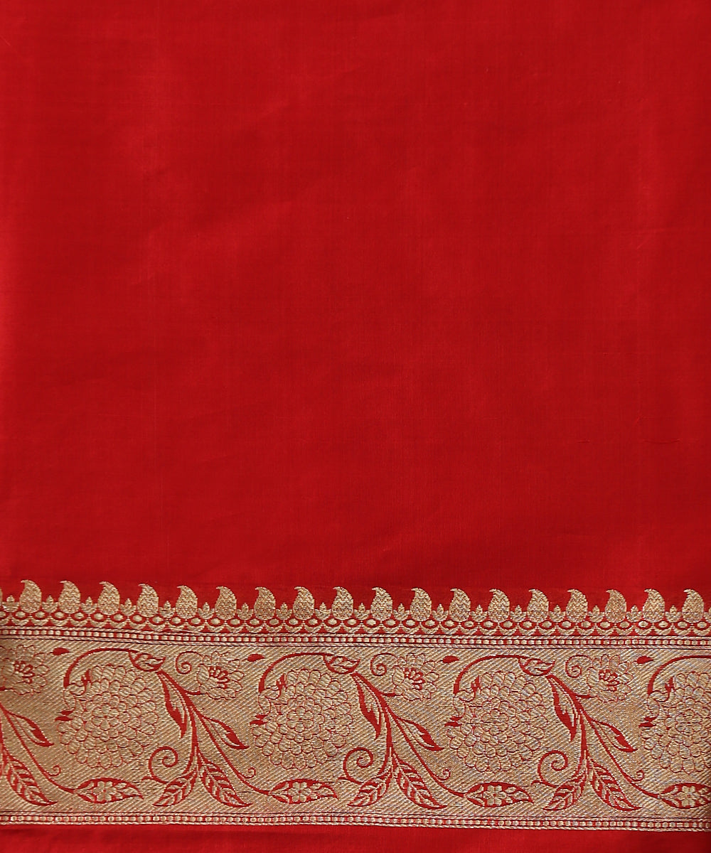 Mustard_Handloom_Kora_Silk_Banarasi_Saree_with_Boota_WeaverStory_05