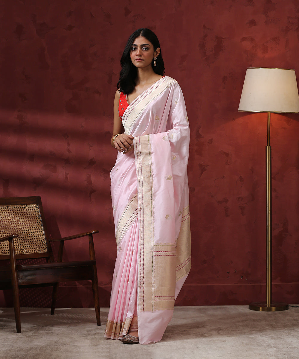 Pink_Handloom_Sona_Rupa_Pure_Katan_Silk_Banarasi_Saree_WeaverStory_02